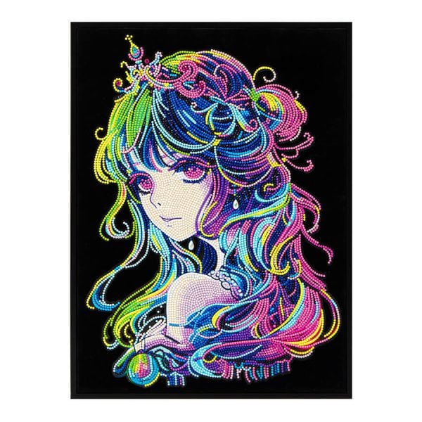 Diamond Dotz - Neon Anime Princess - 35.5cm x 45.7cm