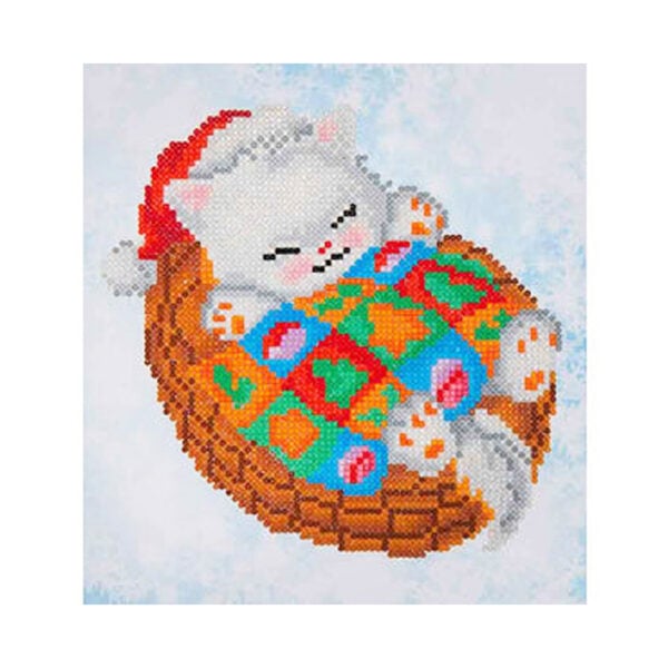 DAMAGED BOX - Diamond Dotz - Snug Christmas Kitty - 23 x 25cm