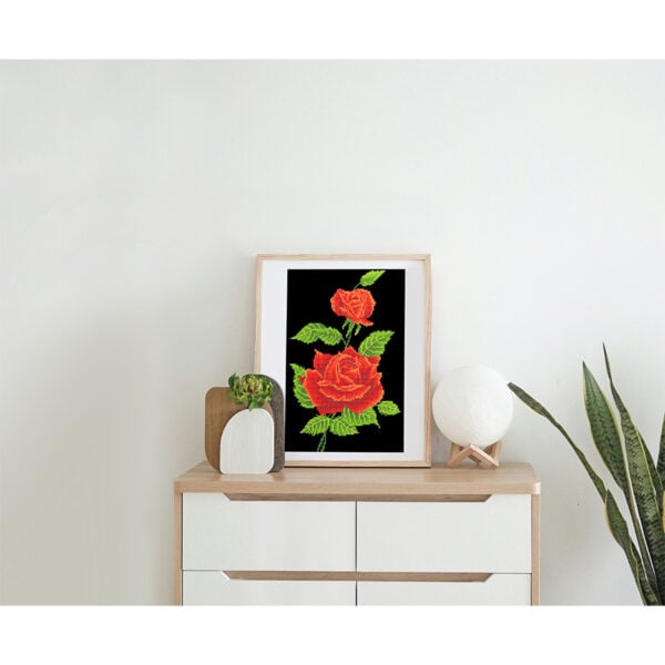 DAMAGED BOX - Diamond Dotz - Red Rose Corsage - 27 x 42cm