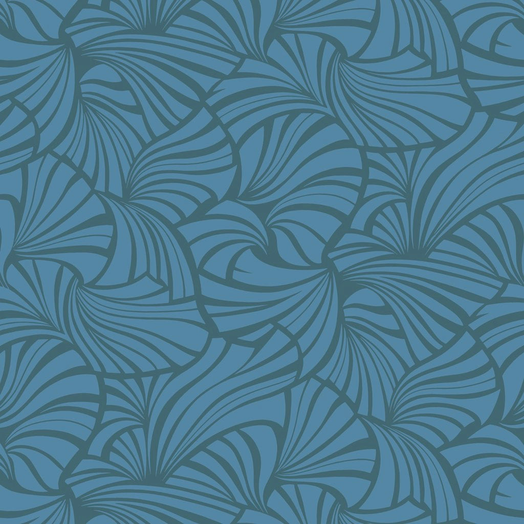 Leutenegger Fabrics - Florence Broadhurst Pastel Lake Collection - 110cm x 1m Fabric - L01913-2 Japanese Fans Design