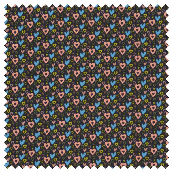 Birch Fabrics - Hearts & Flowers Collection - 110cm x 1m Fabric - Mini Hearts Design