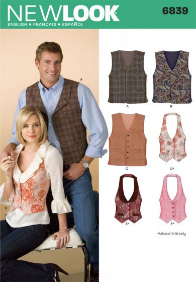 New Look Pattern 6839 Misses' and Men's Separates - You’ve Got Me In Stitches