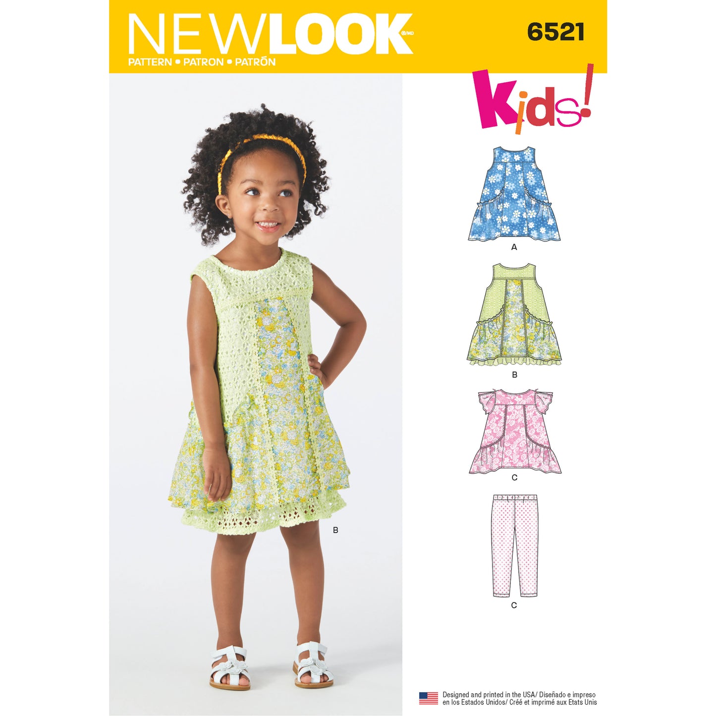 New Look Sewing Pattern 6521 N6521 Toddler Dress, Tunic and Pants - You’ve Got Me In Stitches