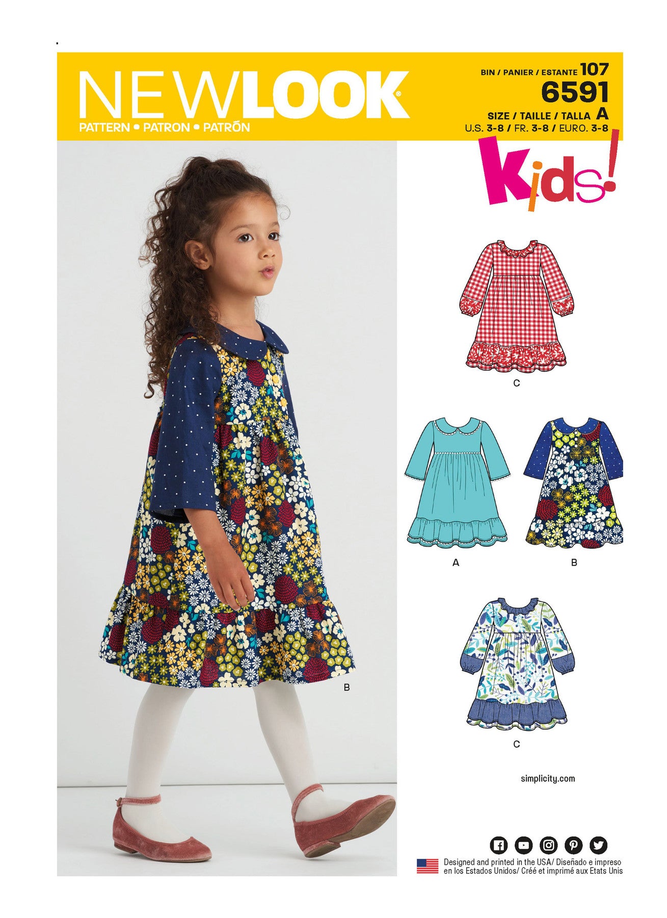 New Look Sewing Pattern 6591 N6591 Children's Dress - You’ve Got Me In Stitches