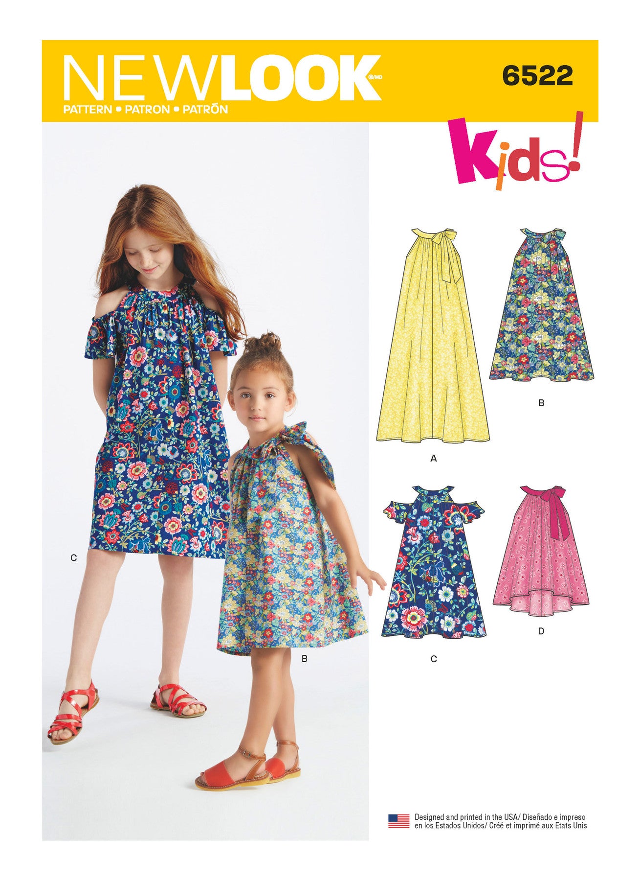 New Look Sewing Pattern N6522 6522 Child's & Girls' Dresses and Top - You’ve Got Me In Stitches