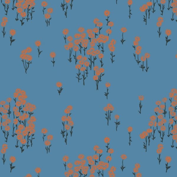 Leutenegger Fabrics - Florence Broadhurst Pastel Lake Collection - 110cm x 1m Fabric - L01913-7 Scatter Daisy Design