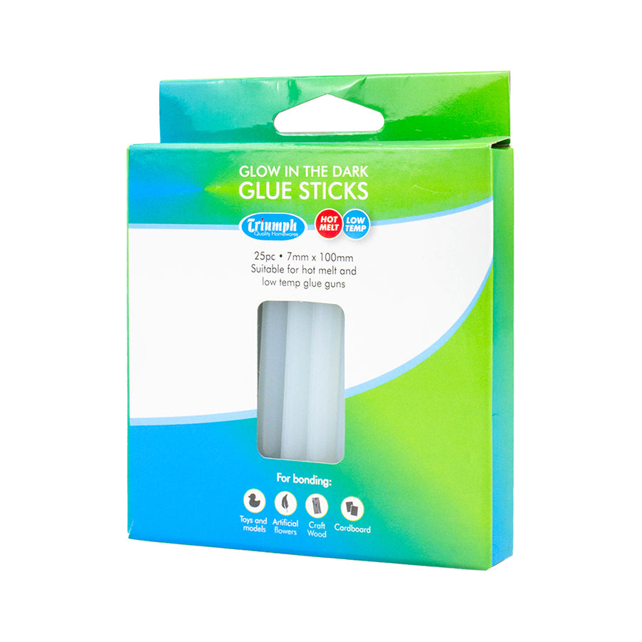 Triumph Glow in the Dark Glue Sticks - 7mm x 100mm - 25 Pack