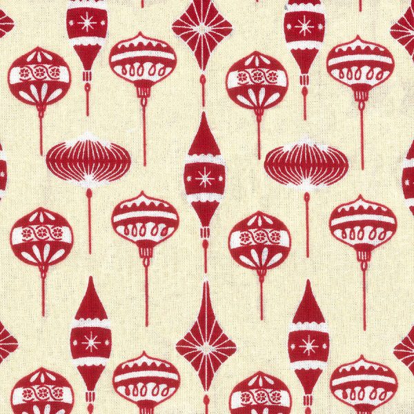 Birch Fabrics - Christmas Joy Collection - 110cm x 1m Fabric - Baubles Design