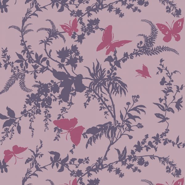 Leutenegger Fabrics - Florence Broadhurst Berry Sunset Collection - 110cm x 1m Fabric - L01912-6 Tropical Floral Design