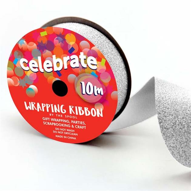 Celebrate - Wrapping Glitter Ribbon - 23mm x 10m - You’ve Got Me In Stitches