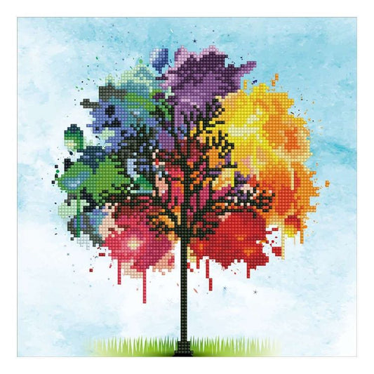 Diamond Dotz - Rainbow Tree - 30 x 30cm - You’ve Got Me In Stitches