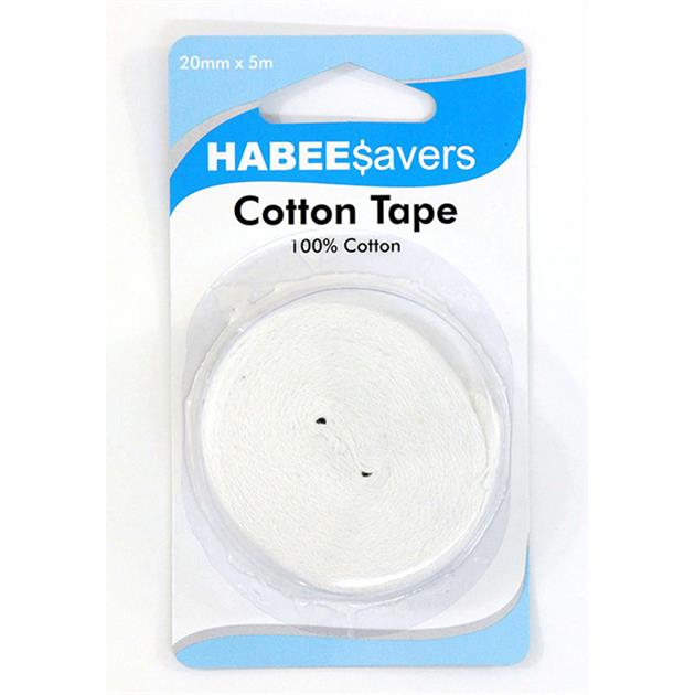 Habee$avers - Woven Cotton Tape - 20mm x 5m - You’ve Got Me In Stitches