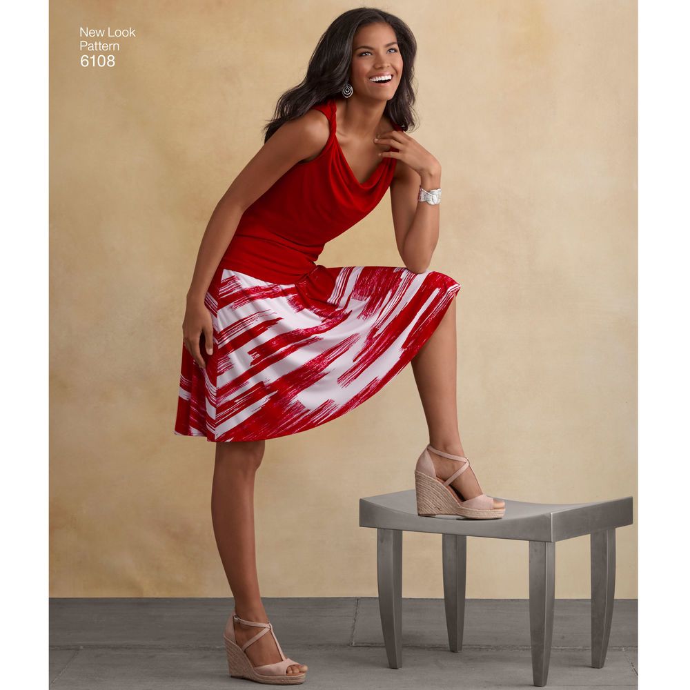 New Look Sewing Pattern 6108 N6108 Misses' Top, Skirt and Scarf - You’ve Got Me In Stitches