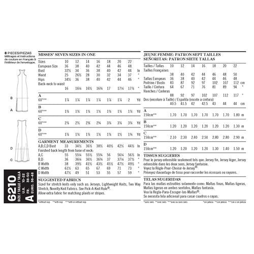 New Look Sewing Pattern 6210 N6210 Misses' Knit Dress in Two Lengths - You’ve Got Me In Stitches