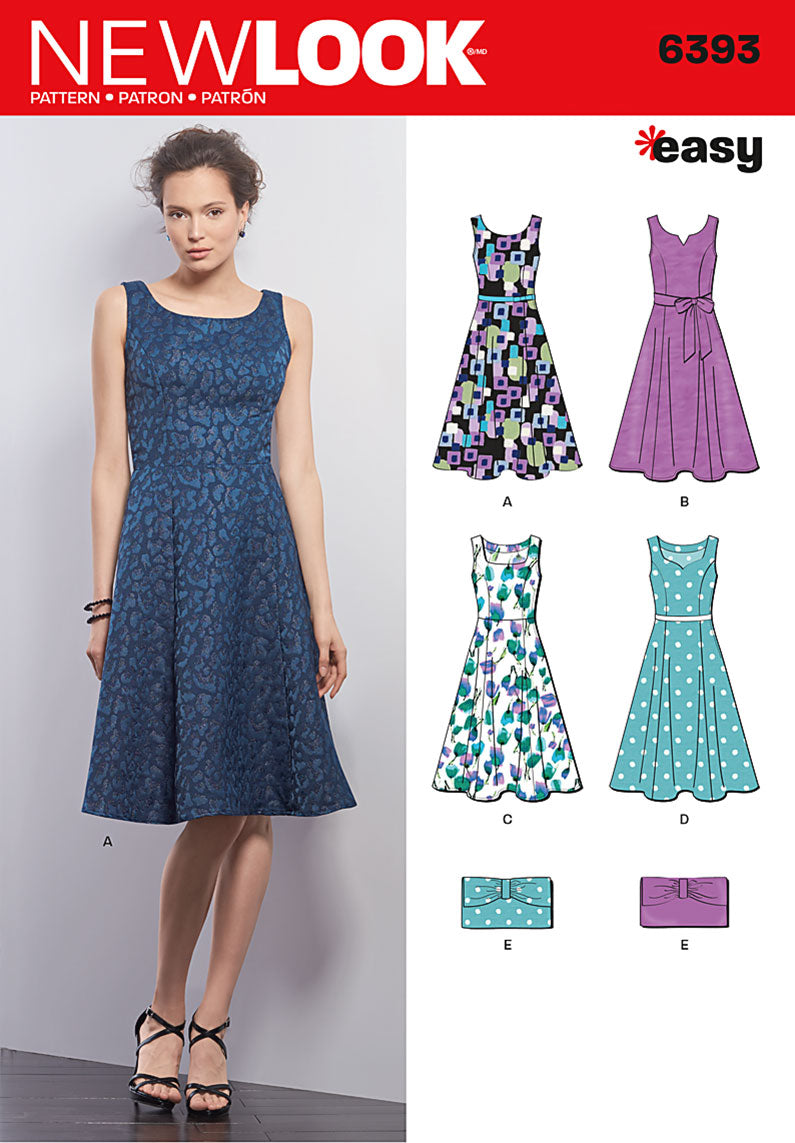 New Look Sewing Pattern 6393 Misses' Easy Dress and Purse - You’ve Got Me In Stitches