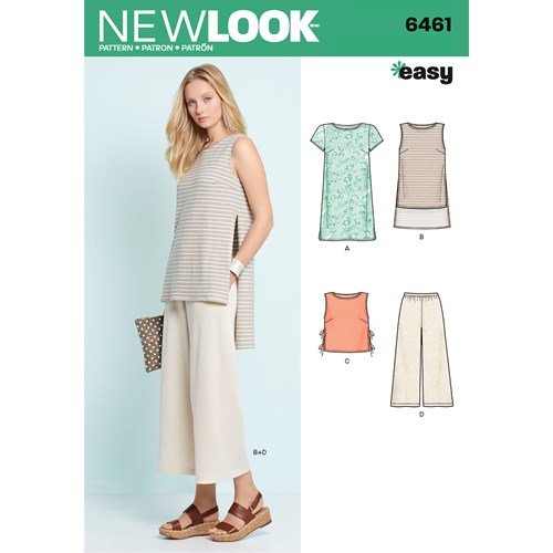 New Look Sewing Pattern 6461 N6461 Misses' Dress, Tunic, Top and Cropped Pants - You’ve Got Me In Stitches