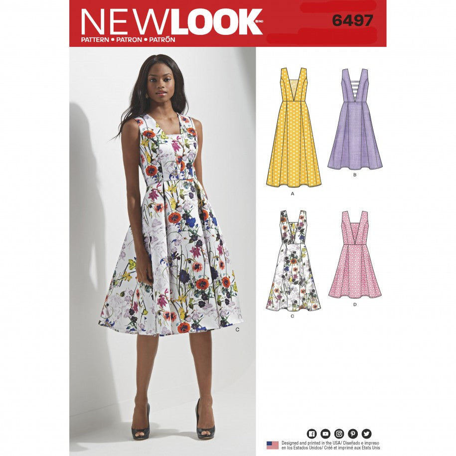 New Look Sewing Pattern 6497 Misses Dress with Bodice and Length Variations - You’ve Got Me In Stitches