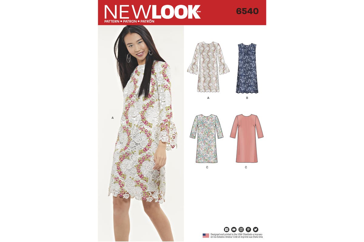 New Look Sewing Pattern 6540 Misses' Shift Dress - You’ve Got Me In Stitches