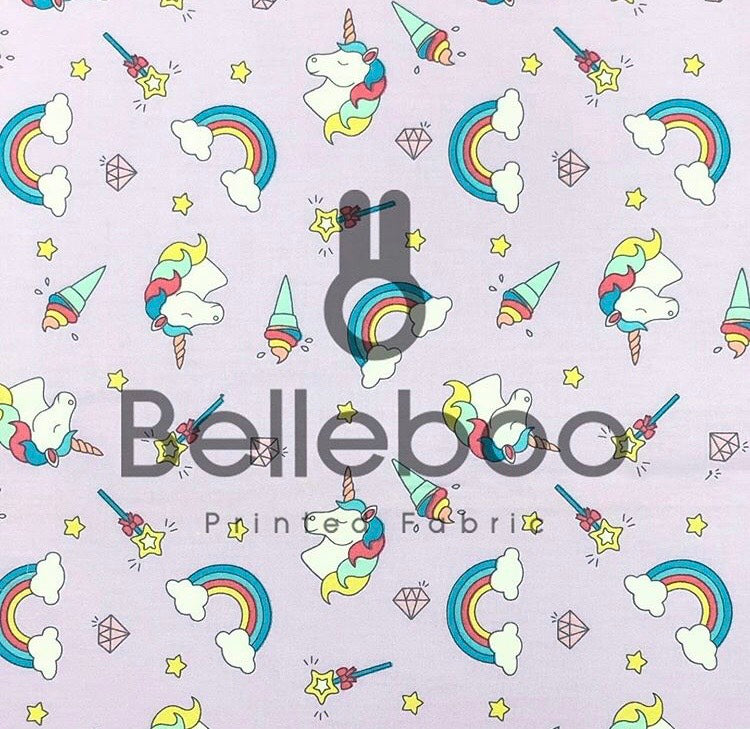 Rainbow Unicorn 100% Cotton Poplin Fabric - You’ve Got Me In Stitches