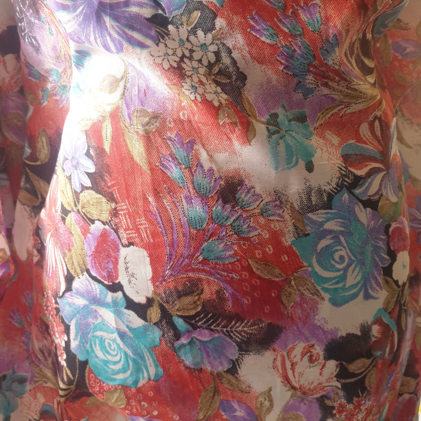 Rayon Fabric - Multi coloured floral - You’ve Got Me In Stitches