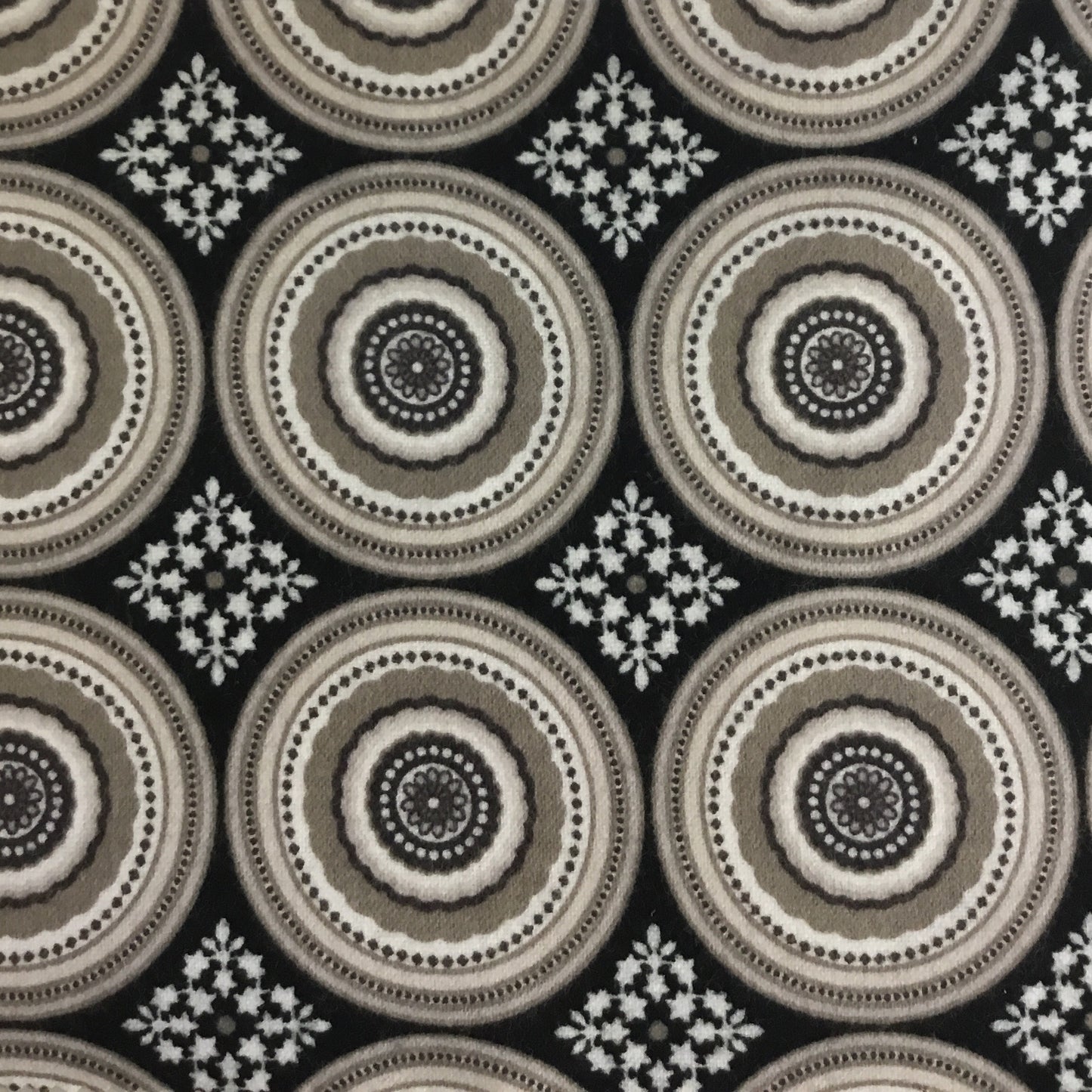 Riley Blake designs - Parisian Medallion Black - F4632 - flannel fabric - You’ve Got Me In Stitches