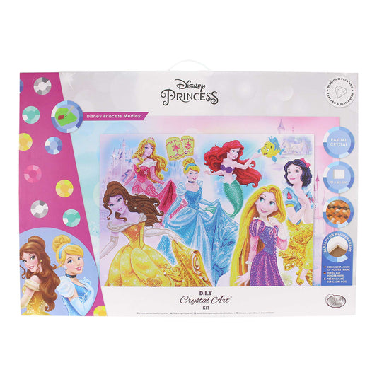 Craft Buddy - Crystal Art Picture - Disney Princess Medley 65 cm x 90 cm