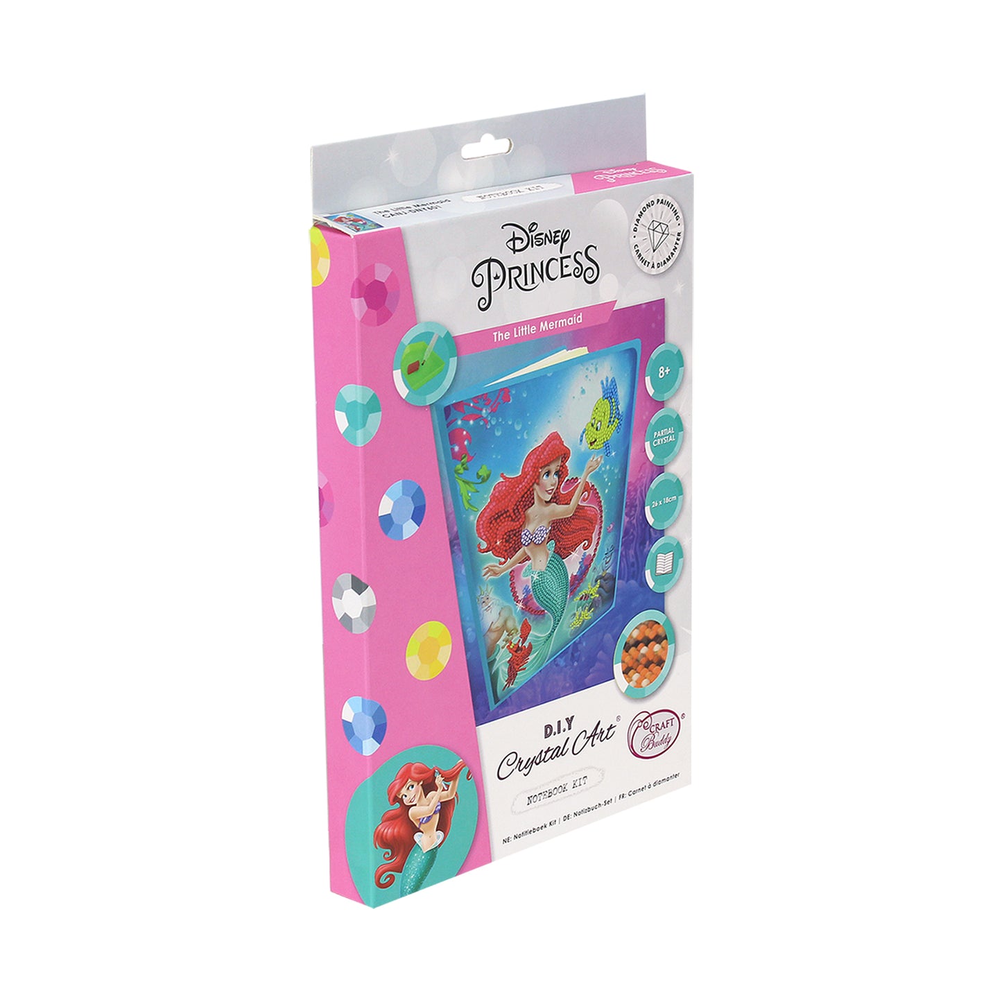 Craft Buddy - Crystal Art Notebook Kit - Disney The Little Mermaid - Ariel Notebook