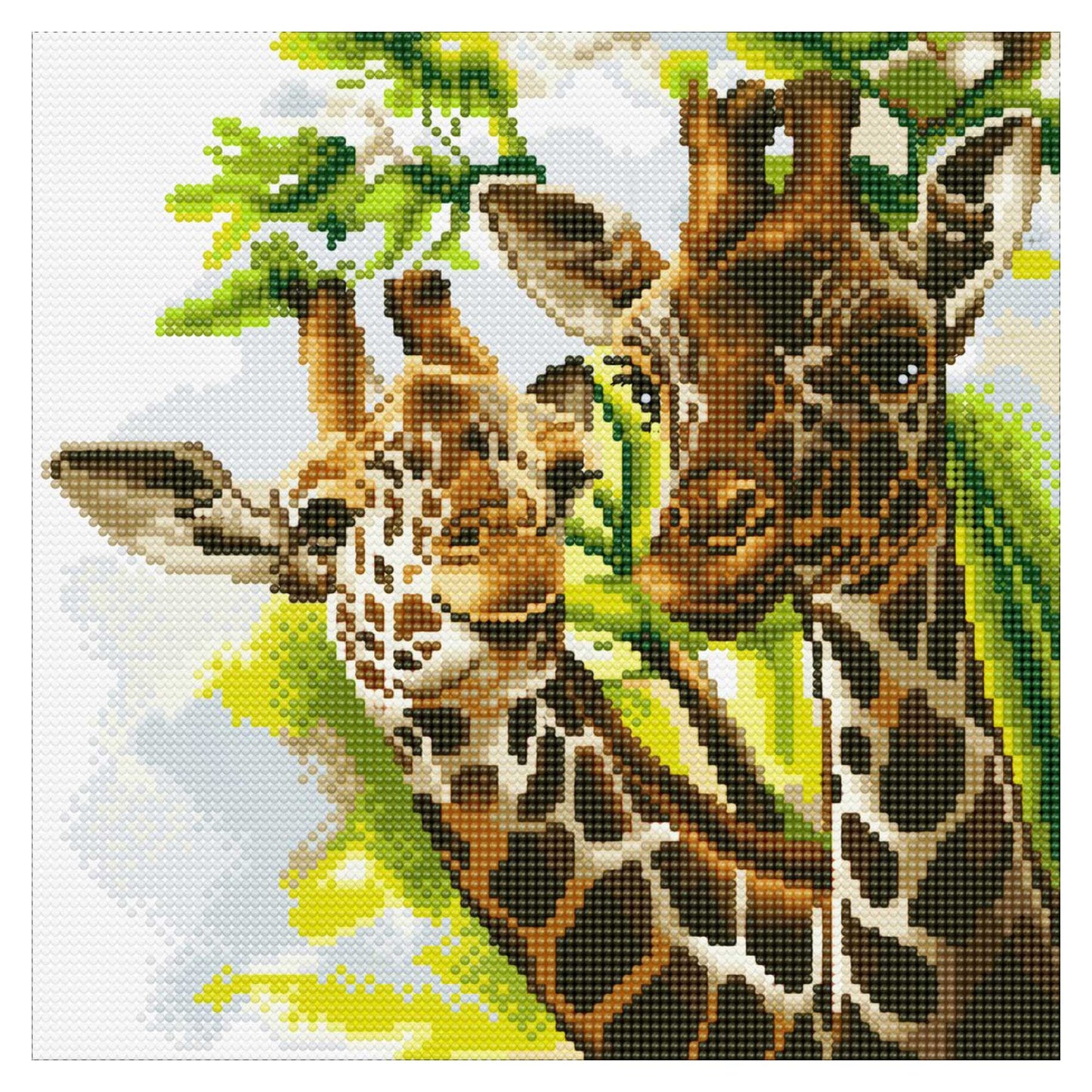 Craft Buddy - Crystal Art Picture - 30cm x 30cm - Friendly Giraffes