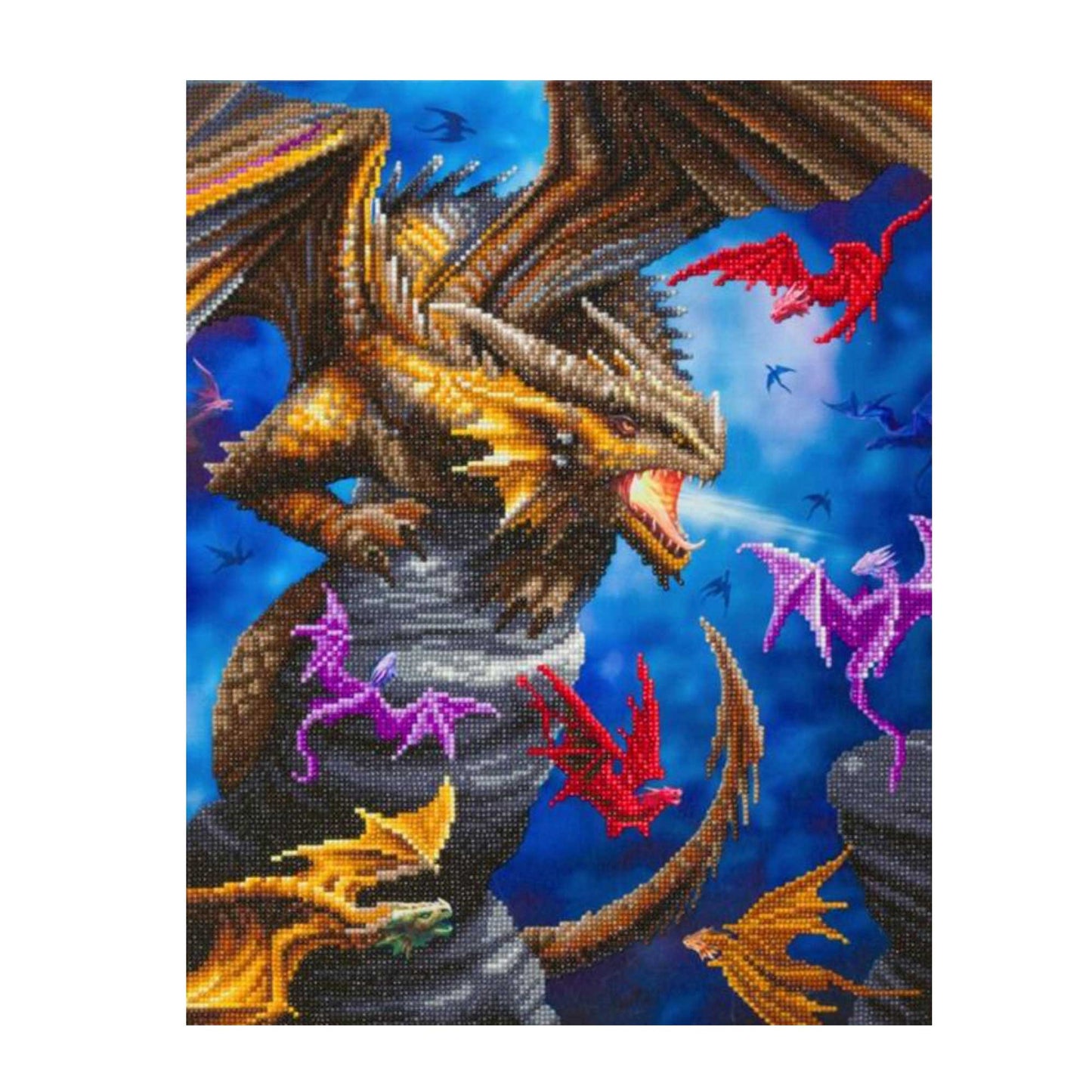 Craft Buddy - Crystal Art Picture - 40cm x 50cm - Dragon Clan