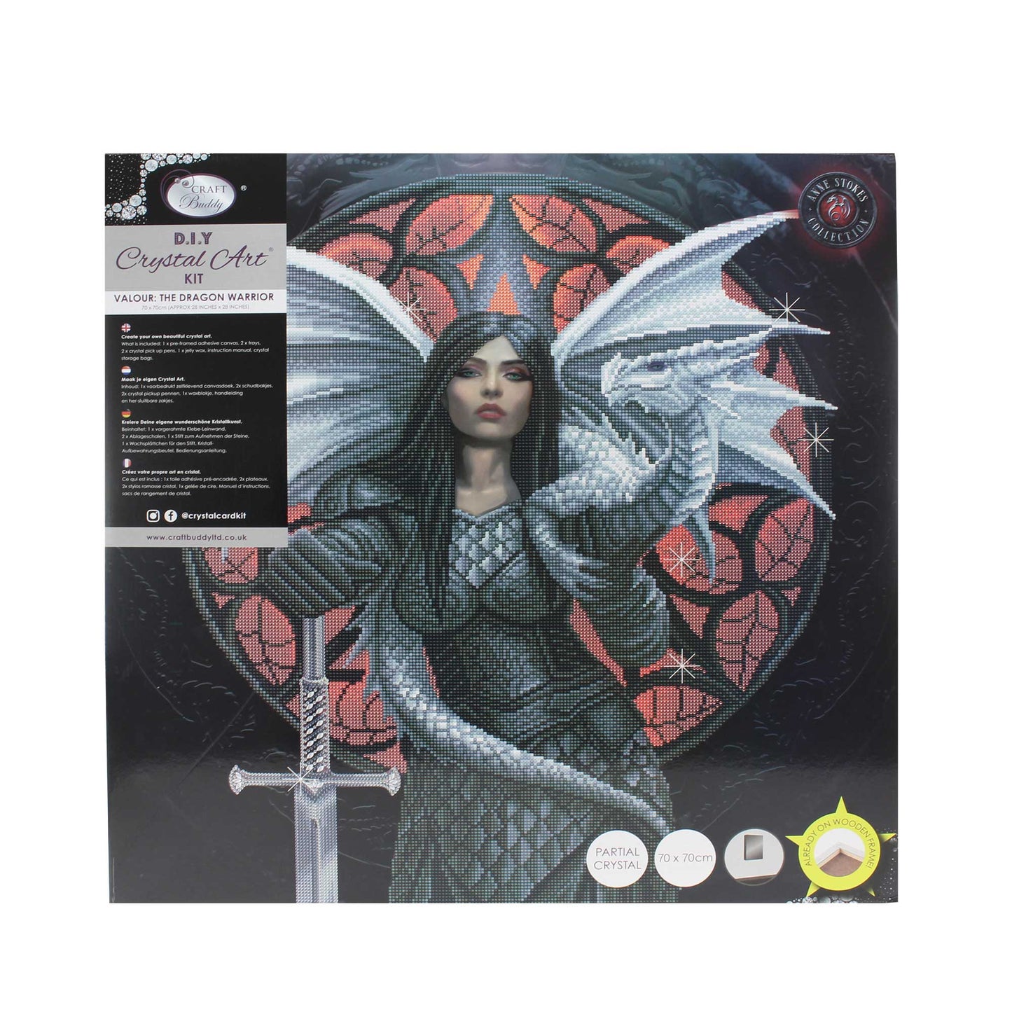 Craft Buddy - Crystal Art Picture - 70cm x 70cm - Valour (Anne Stokes)