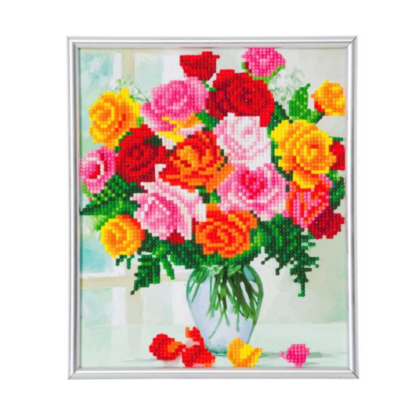 Craft Buddy - Crystal Art Picture - 21cm x 25cm - Flowers