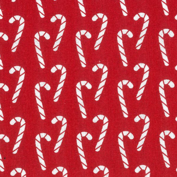 Birch Fabrics -  Christmas Joy Collection - 110cm x 1m Fabric - Candy Cane Design