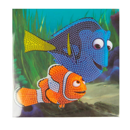 Craft Buddy - Crystal Art Card Kit - Disney - 18cm x 18cm - Dory & Marlin