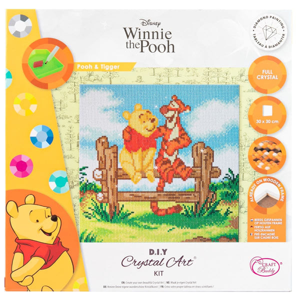 Craft Buddy - Crystal Art Kit - Disney - Winnie The Pooh - Pooh & Tigger - 30cm x 30cm