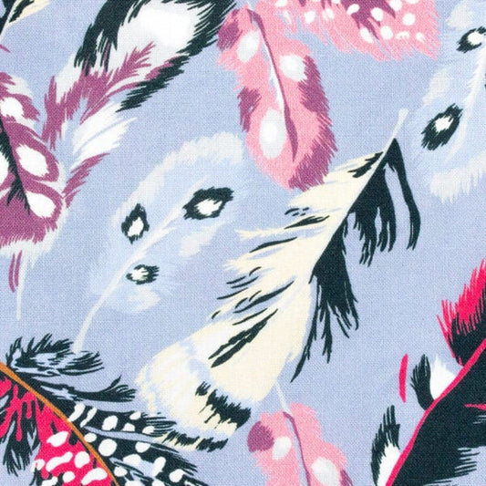 Gutermann x Birch Fabrics - Portofino Collection  - 110cm x 1m Fabric - Blue Feather