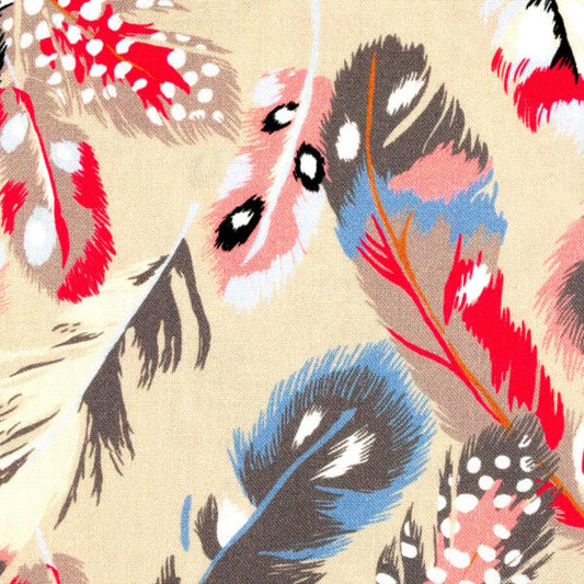 Gutermann x Birch Fabrics - Portofino Collection  - 110cm x 1m Fabric - Clay Feather