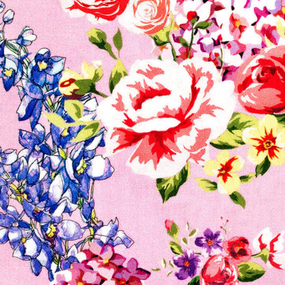 Gutermann x Birch Fabrics - Portofino Collection  - 110cm x 1m Fabric - Pink Floral