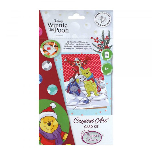 Craft Buddy - Crystal Art Card Kit - Disney - 10cm x 15cm - Winnie the Pooh