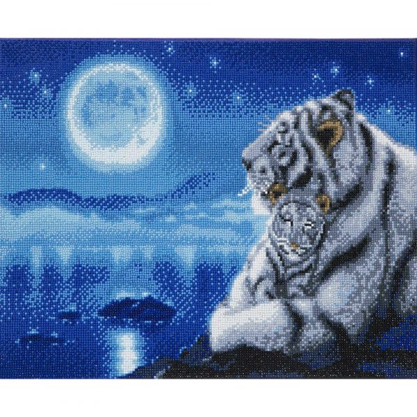 Craft Buddy - Crystal Art Picture - 40cm x 50cm - Lullaby White Tigers