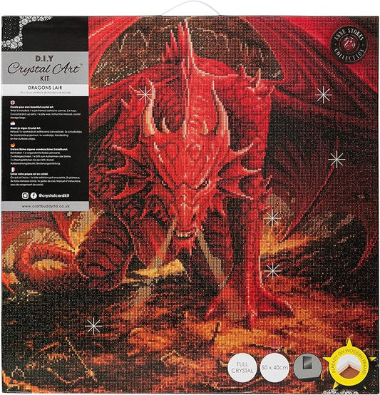 Craft Buddy - Crystal Art Picture - 70cm x 70cm - Dragon's Lair (Anne Stokes)