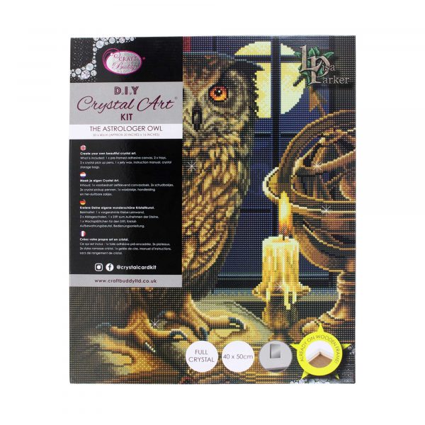 Craft Buddy - Crystal Art Picture - 40cm x 50cm - The Astrologer Owl