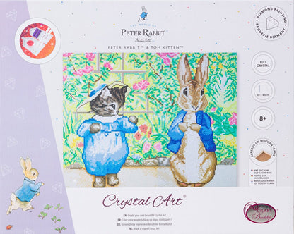 Craft Buddy - Crystal Art Picture - Peter Rabbit - 40cm x 50cm - Peter and Tom Kitten