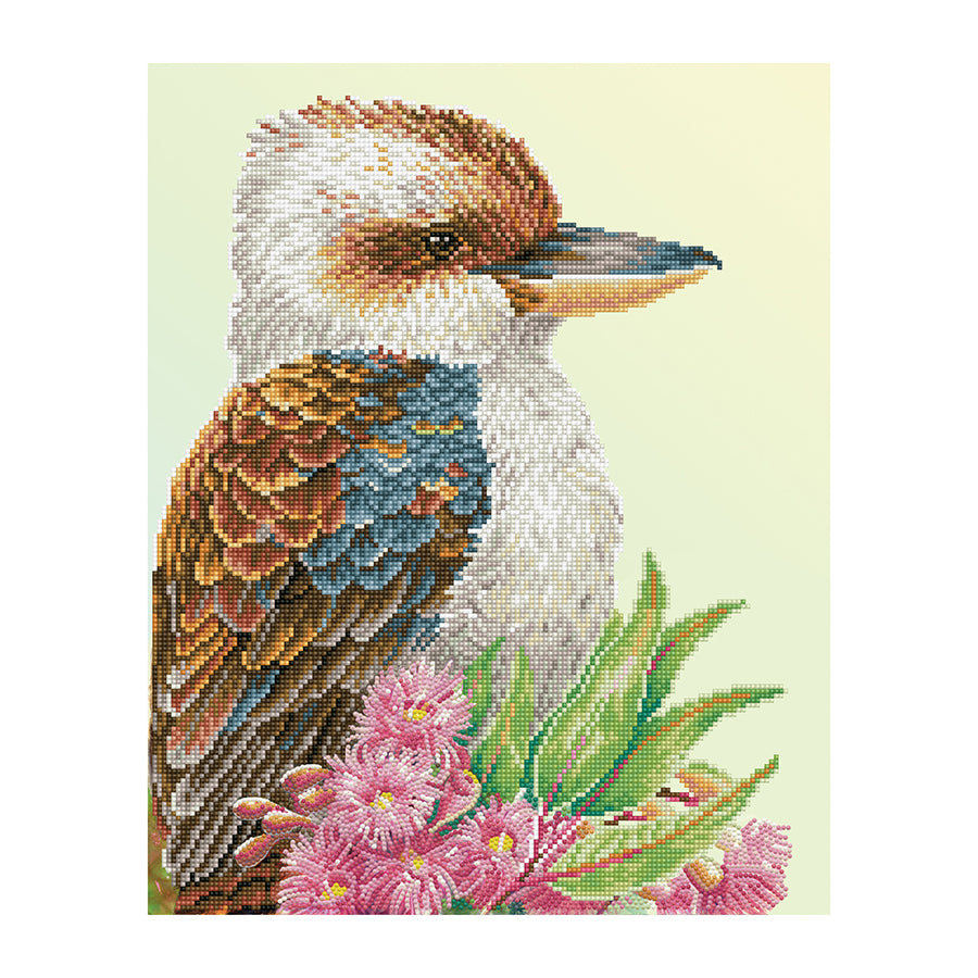 Diamond Dotz - Kookaburra & Gum Blossom (Carlie Edwards) - 41 x 51 cm