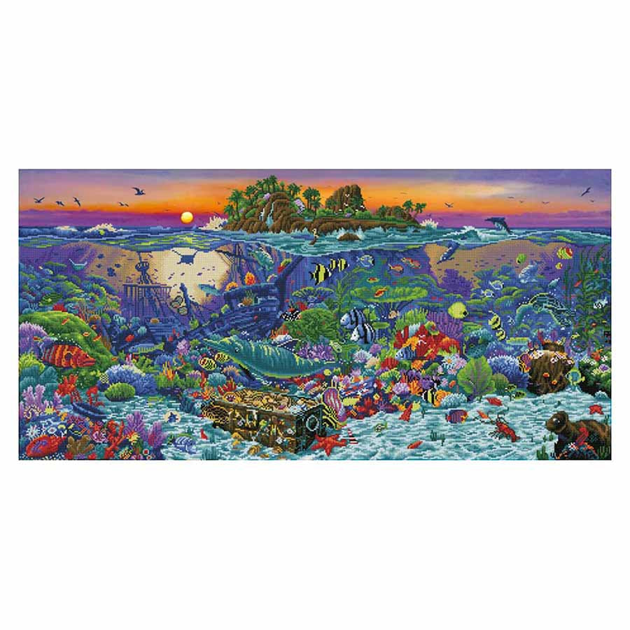 Diamond Dotz - Coral Reef Island (Wil Cormier) - 132 x 65 cm