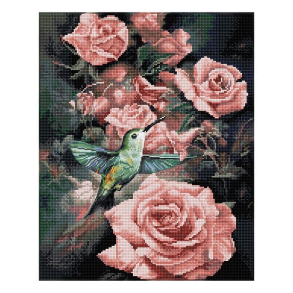 Diamond Dotz - Masterclass - Roses and Hummingbird - 40 x 50cm