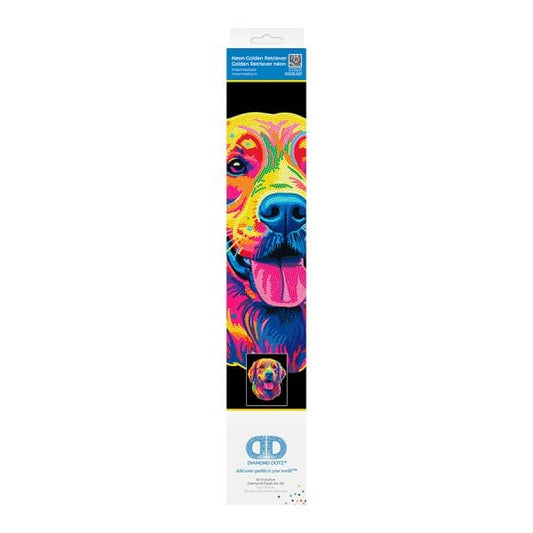 Diamond Dotz - Neon Golden Retriever - 35.5cm x 45.7cm