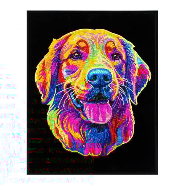Diamond Dotz - Neon Golden Retriever - 35.5cm x 45.7cm