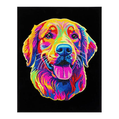 Diamond Dotz - Neon Golden Retriever - 35.5cm x 45.7cm
