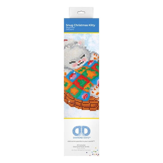 DAMAGED BOX - Diamond Dotz - Snug Christmas Kitty - 23 x 25cm