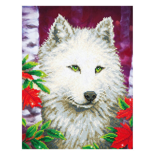 Diamond Dotz - White Wolf - 35.5cm x 45.72cm